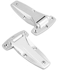 Rock Solid Heavy Duty Chrome Hinge 2 Pack Zinc Alloy RV Door Hardware for Class A Travel Trailers and Fifth Wheels, polished finish.