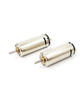Two Pack N60 Mini Carbon Brush DC Motor High Speed 11,000 RPM for Hobby Models and DIY Projects, showing two motors 30x12mm