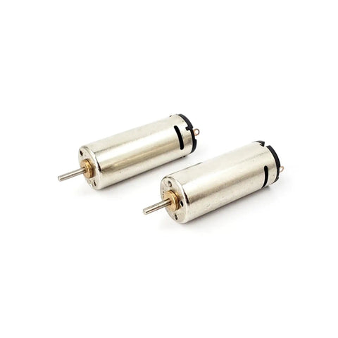 Two Pack N60 Mini Carbon Brush DC Motor High Speed 11,000 RPM for Hobby Models and DIY Projects, showing two motors 30x12mm