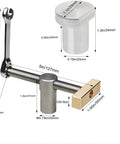 Diagram showing Two Sets Adjustable Desktop Clip Vise For Woodworking Brass And Aluminum Fixture Clamp dimensions