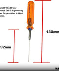 Gen 2 RC Hex Screwdriver Set 1.5mm 2.0mm 2.5mm With Amber Handles for RC Cars Drones Boats and Helicopters Beast Mode Allen Wrenches DIY Repair Tool Kit Made in USA. Amber handle and dimensions shown.