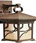 Morris Cast Aluminum Outdoor Wall Sconce Lighting In Distressed Copper, Southwest Mission Style, Rustic Outdoor Lantern