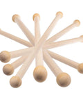 Smooth As Glass Unfinished Wooden Dowel Rods Built Like A Tank Natural Wood Sticks Ready To Paint And Stain Splinter Free Crafting Supplies Prime Pick For DIY Projects 2 Pack 13 Inch arranged in a star shape.
