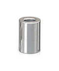 Heavy Duty Cnc Aluminum Spacer Sleeves With Non Threaded Standoff Washers In Exact M5 Size And Twenty Millimeter Length Silver Finish on a white background.