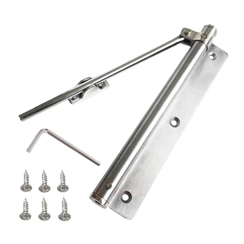 Adjustable Aluminum Door Closer With Spring Action Soft Close Fireproof Safety Built To Last Aluminum Alloy Construction No Fuss Install
