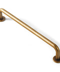 Six Pack Antique Brass Cabinet Pulls and Drawer Handles, Six Point Three Inch Center To Center, vintage brass finish