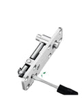 Invisible Stainless Steel 180 Degree Door Hinge for Sky Wood Doors and Cabinets, side view of hidden axis rotating hinge