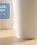 Close-up of 12 Oz Insulated Foam Cups 100 Pack Grab And Go Disposable Coffee Cups with density illustration