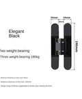 Hidden Door Hinge System For Residential Use Beefy Cross Adjustable Load Bearing 120 To 180 Kg Matte Black Finish Noiseless Operation Weatherproof Construction Easy Install With Included Screws dimensions and details