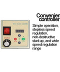 Heavy Duty Bench Grinder And Variable Speed Polishing Machine With No Fuss Digital Control Panel showing servo motor control features.