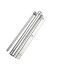 Adjustable Door Closer Hinge With Spring, Stainless Steel, Chrome Finish, Easy Install For Interior Doors, side view