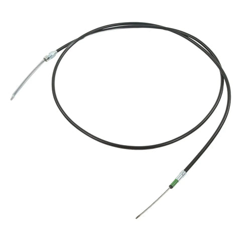 Universal Parking Brake Cable Kit ABS Plastic Emergency Handbrake Cable Assembly with black housing, 108in length, and silver fittings.