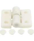 Adjustable Plastic Resin Gate Hinges With 90 And 180 Degree Stop For Outdoor Gates Weatherproof Security Door Hardware For Garden Fence White Finish