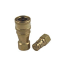 Brass Quick Disconnect Valve With FKM Seal ISO7241B 1 Quarter NPT for carpet cleaning wands and truck mounts