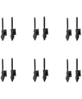 6 pairs of 7 Inch Black Spoon Shaped Wrought Iron Shutter Dogs With Mounting Hardware Pack Of 6 For Exterior Shutters Weatherproof