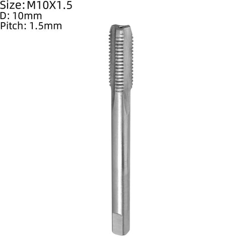 M10 X 1.5 Tap And Die Set Right Hand For Pro Grade Threading, 10mm Cutting Dia, steel tap with straight fluted design