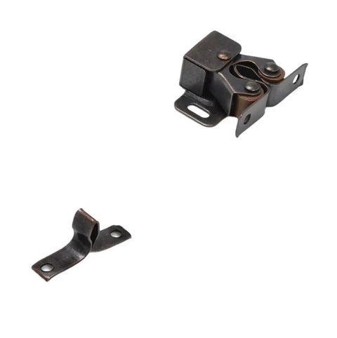 Upgrade Your Kitchen And Closets With These 12Pcs Bronze Cabinet Latch Springs That Lock Doors Fast Without Making A Sound While Keeping Things Neat And Organized For Sure, featuring bronze metal cabinet latches.