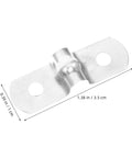 Hella Tough 100 Pack Stainless Steel U Shaped Pipe Clamps Double Hole Conduit Brackets, 1.38 in brushed finish.