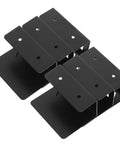 Solid Grip Under Desk Laptop Mount 2 Pack Featuring Non Slip Mats And Heavy Duty Iron Bracket For A Zero Clutter Gaming Or Home Office Desk Setup Vibe, black iron brackets for under-desk use.