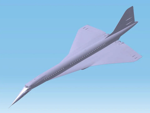 Tu-144 Supersonic Jet Building Kit With Optional Canards And Droop Snoot Includes Display Stand And Aeroflot Decals For Two Aircraft