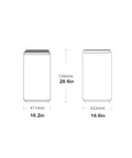 No Sweat Portable Mini Washing Machine With Smart Led Touch Panel And One Click Operation, Compact Space Saving Laundry Washer dimensions illustration.