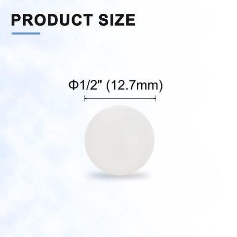 Premium 100 Pack PP Plastic Bearing Balls 12.7mm White Solid Precision Bearings For DIY Projects Home Machining And Smooth Sliding Hardware For DIYers And Hobbyists, 12.7mm white PP ball