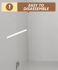 Heavy Duty 7.28 Inch Drawer Slides Cabinet Rails With Accessories Built Tough Quiet Silky Smooth Glide For Kitchen Cabinets Dressers TV Cupboards Heavy Load Support And Minimal Noise, white rail installed