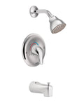 Chateau Chrome Posi Temp Bathtub Trim Kit With Shower Head And Lever Handle And Tub Spout Valve Required To Complete