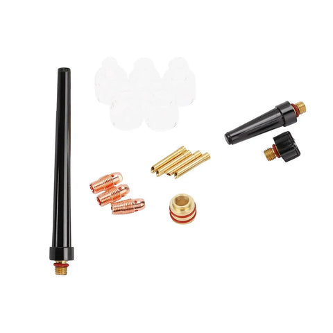 Upgrade Your TIG Game With This Premium WP9 20 Argon Welding Torch Kit including glass nozzles, brass clamps and accessories.