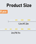 Hella Rugged Retractable Traffic Barricade Bars 10 Pack extendable size info showing 1.2m and 2m lengths with yellow markings.