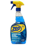 Zep bottle of Streak Free Glass Cleaner 32 Oz Pro Grade Formula For Windows And Surfaces Removes Fingerprints And Grime Fast Drying