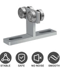 Upgraded 304 Stainless Steel Electric Hoist Trolley Roller For 1-5/8 Inch Wide Unistrut Channel, 4 wheel assembly