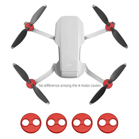 Drone Motor Cover Cap Set For Lito1 X1 Mini 4 3 Pro Mini 3 SE 1 Aluminum Alloy Construction showing caps on drone motors