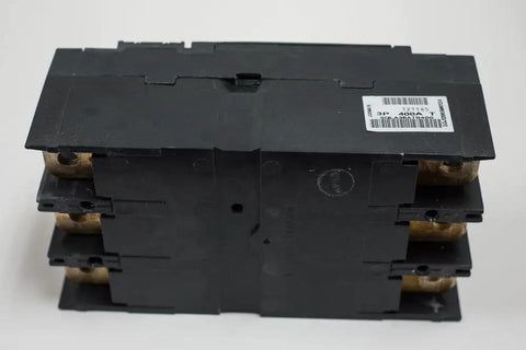 Rock Solid 400 Amp 3 Pole Molded Case Circuit Breaker Featuring Digital Solid State Lsi Protection And Electronic Current Limiting, top view.
