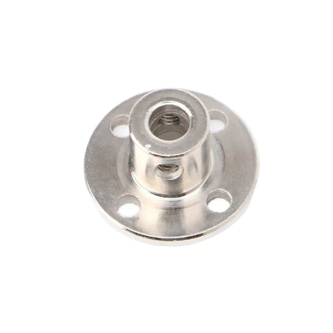 Top Shelf Aluminum Rigid Flange Coupling Motor Guide Shaft Connector with M4 Mounting Bolt holes for high torque applications.