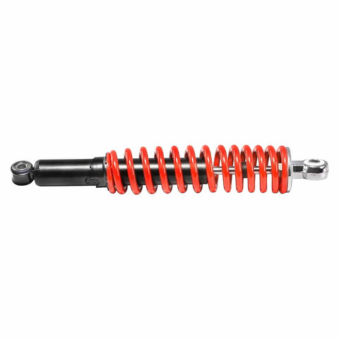 Two Pack 350mm Front Shocks For Go Karts And ATVs Beefed Up Front Suspension Upgrade, red coil spring side view
