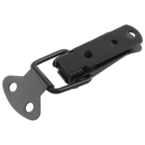 Heavy Duty 4 Pack Spring Toggle Latch 2.8 Inch Black Stainless Steel cabinet door latch, designed for toolboxes and sheds.