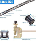 Detail size of Beefed Up 35 Chain 140 Links Mini Bike Chain Tensioner For Go Karts And Mini Bikes Compatible With 79Cc Through 212Cc Engines