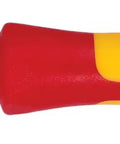 Red and yellow insulated slotted screwdriver from Six Piece 1000V Insulated Slotted And P1 P2 Screwdriver Set For Electrical Work
