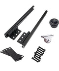Pro Grade Full Extension Ball Bearing Drawer Slides 1000MM Telescopic Slide Rail parts including tracks, brackets, and wheels.
