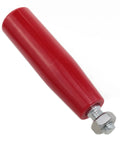Red M10 Threaded Revolving Hand Wheel Handle With Nut for Lathes Furniture Repair and Fixtures, durable Bakelite, smooth rotation.