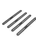 Black Flat Mending Plate Kit, 4 Pack Adjustable Slotted Bracket Supports For Wood Furniture Repair, stainless steel reinforcement.