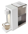 Game Changing Instant Hot Water Filter Dispenser Packs 1450 Watt Power With A 101 Oz Tank Heats Water In Three Seconds Flat Delivers Five Precise Temp Settings Snappy Led Display Secure Child Lock Perfect For Your Daily Coffee Routine Home Or Office White pouring hot water into a cream-colored pitcher.