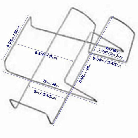 Heavy Duty Hard Hat Holder For Truck Seats And Office Doors, Easy Install Rust Resistant Steel Rack dimensions layout