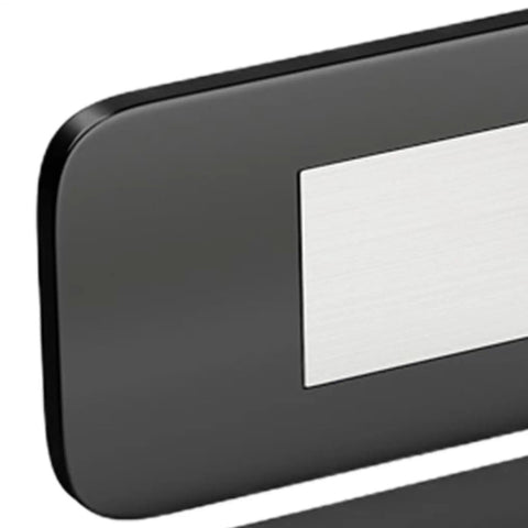 Close-up of Six Piece Self Adhesive Magnetic Drawer and Cabinet Locks Kit in black iron