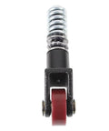 BailhePan Balance Wheel Assembly For Apollo A1018 A1019 Electric Pallet Jack Truck, red wheel with spring mechanism, front view.