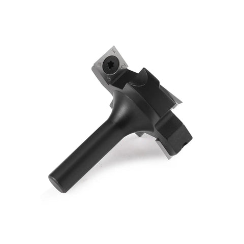 Top Shelf Woodworking Router Bit Packing Razor Sharp Carbide Inserts for spoilboard surfacing, 40mm cutter with 12.7mm shank.