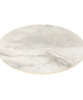 Heavy Duty Sintered Stone Lazy Susan 39 Inch Silent Rotating Turntable Serving Tray With Whisper Quiet 360 Spin Mechanism No Tilting Base, marble design.