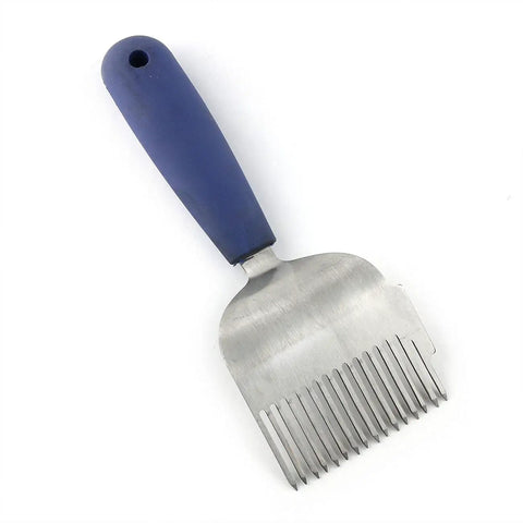 Stainless Steel Uncapping Fork For Beekeeping with plastic handle, durable lightweight 210mm, easy to clean, comfortable grip