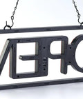 Back view of Ultra Bright 21 By 10 LED Open Sign With Remote Control Lit Daylight Visible Neon Open Sign In Blue And Red